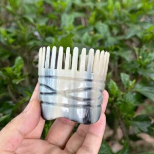 Buffalo Horn Round Head Massage Comb